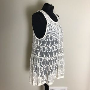 Express Tops - Express Ivory Lace Tunic NWT Express Tops - Express Ivory Lace Tunic NWT